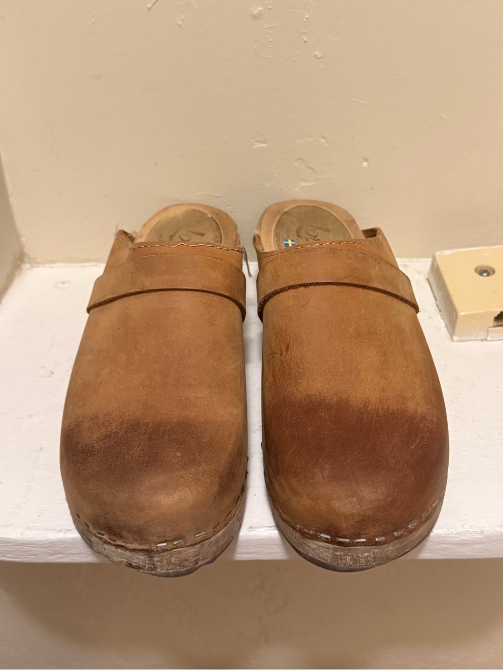 Lotta From Stockholm Brown Suede Slip-On Clogs